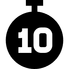 Timer 10 Seconds Icon from Sharp Solid Set