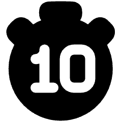Timer 10 Seconds Icon from Plump Solid Set