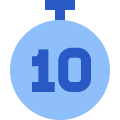 Timer 10 Seconds Icon from Sharp Flat Set