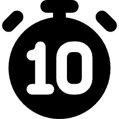 Timer 10 Seconds Icon from Core Solid Set
