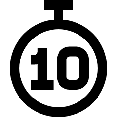 Timer 10 Seconds Icon from Sharp Line Set