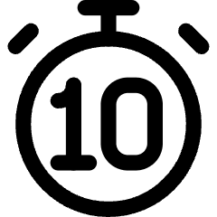 Timer 10 Seconds Icon from Core Line Set