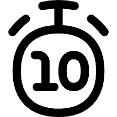 Timer 10 Seconds Icon from Flex Line Set