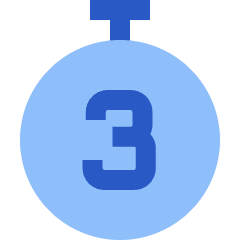 Timer 3 Seconds Icon from Sharp Flat Set