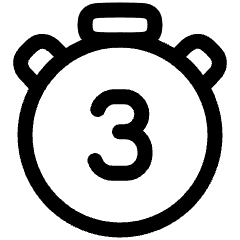 Timer 3 Seconds Icon from Plump Line Set