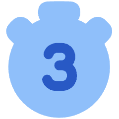 Timer 3 Seconds Icon from Plump Flat Set