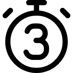 Timer 3 Seconds Icon from Core Line Set