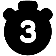 Timer 3 Seconds Icon from Plump Solid Set
