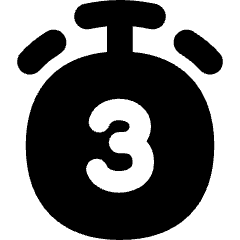 Timer 3 Seconds Icon from Flex Solid Set