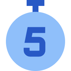Timer 5 Seconds Icon from Sharp Flat Set