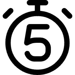Timer 5 Seconds Icon from Core Line Set