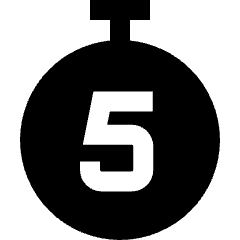 Timer 5 Seconds Icon from Sharp Solid Set