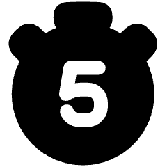 Timer 5 Seconds Icon from Plump Solid Set