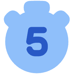Timer 5 Seconds Icon from Plump Flat Set