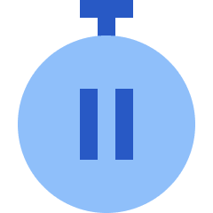 Timer Pause Icon from Sharp Flat Set