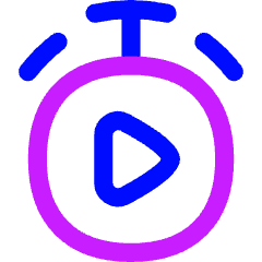 Timer Play Start Icon from Flex Neon Set