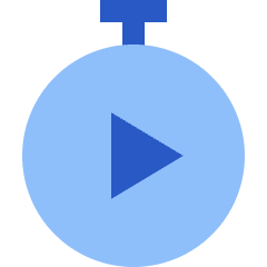 Timer Play Start Icon from Sharp Flat Set
