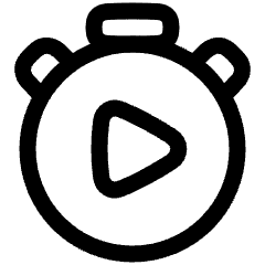 Timer Play Start Icon from Plump Line Set