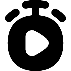 Timer Play Start Icon from Flex Solid Set