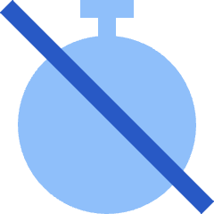 Timer Stopwatch Off Disabled Icon from Sharp Flat Set