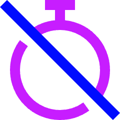 Timer Stopwatch Off Disabled Icon from Sharp Neon Set