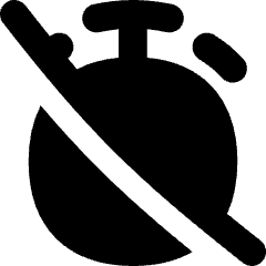 Timer Stopwatch Off Disabled Icon from Flex Solid Set