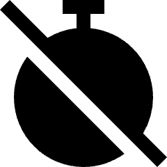 Timer Stopwatch Off Disabled Icon from Sharp Solid Set