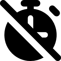 Timer Stopwatch Off Disabled Icon from Core Solid Set