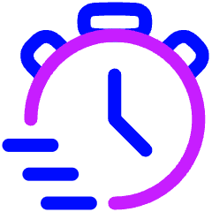 Timer Stopwatch Quick Fast Express Icon from Plump Neon Set