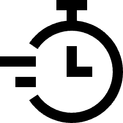 Timer Stopwatch Quick Fast Express Icon from Sharp Line Set