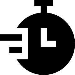 Timer Stopwatch Quick Fast Express Icon from Sharp Solid Set