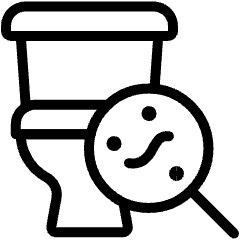 Bacteria Toilet Icon from Ultimate Light Set