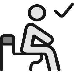 Toilet Use Right Icon from Ultimate Colors Set