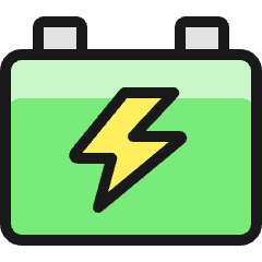 Car Tool Battery Bolt Icon from Ultimate Colors Set
