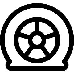 Flat Tire Icon from Ultimate Regular Set