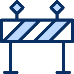 Caution Fence Icon from Cyber Duotone Set