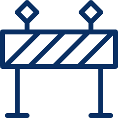 Caution Fence Icon from Cyber Line Set