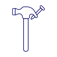 Hammer Nail Illustration from UX Line Set
