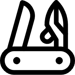 Swiss Army Knife Scissors Icon from Ultimate Regular Set