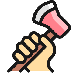 Tools Axe Hold Icon from Ultimate Colors Set