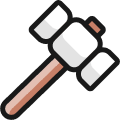 Tools Hammer 2 Icon from Ultimate Colors Set