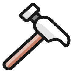 Tools Hammer 3 Icon from Ultimate Colors Set