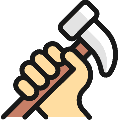 Tools Hammer Hold Icon from Ultimate Colors Set