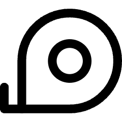 Tools Measuring Tape Icon from Core Line Set