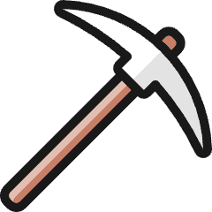 Tools Pickaxe Icon from Ultimate Colors Set