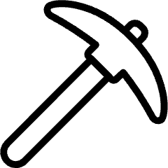 Tools Pickaxe Icon from Ultimate Light Set