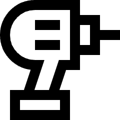Tools Power Drill Icon from Sharp Line Set