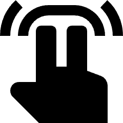 Gesture Double Finger Double Tap Hand Icon from Nova Solid Set