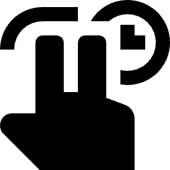 Gesture Double Finger Hold Hand Icon from Nova Solid Set