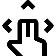 Gesture Double Finger Move All Direction Hand Icon from Nova Line Icons Set